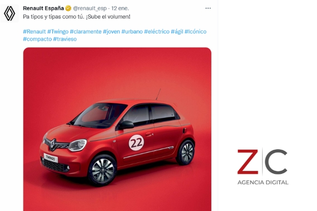 Automóvil Twingo de la marca Renault / Cortesía del Twitter de Renault España