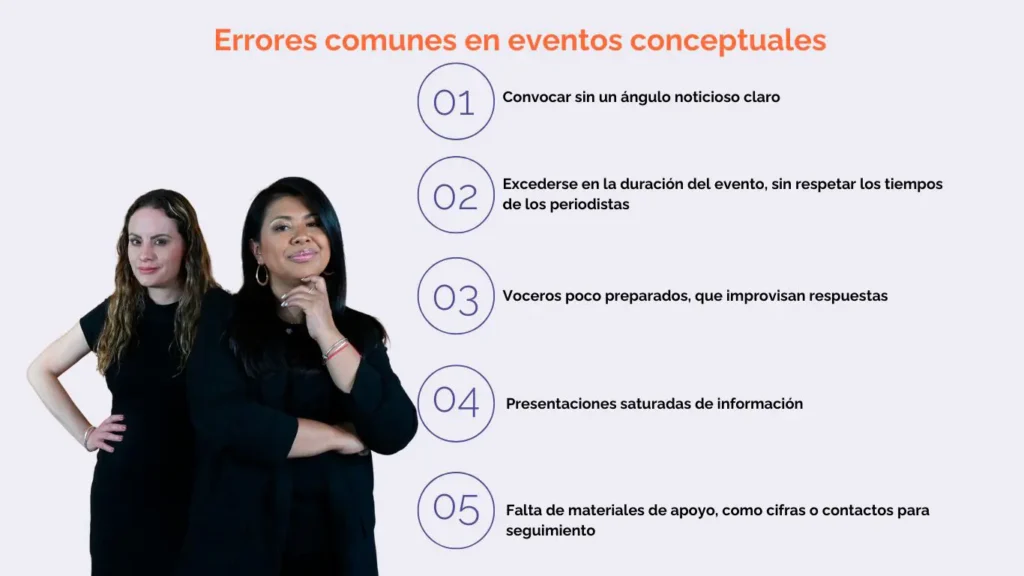 Eventos conceptuales para medios de comunicación 3 errores comunes en eventos conceptuales