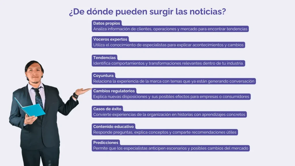 donde pueden surgir las noticias